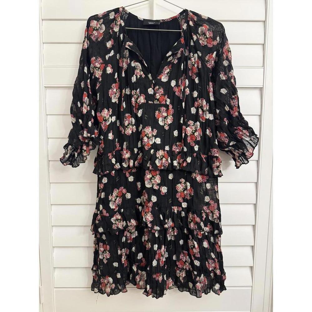 Vici medium floral tiered dress size Medium